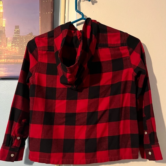 Polo RL Little Kids Plaid shirt. Red and black. Size 7. In Great Condition. - Picture 5 of 12